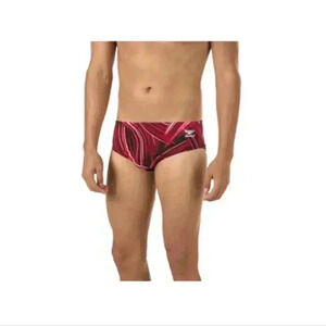 Men's Speedo Endurance+ Turbo Stroke Brief Red #7706715 NWT Sz 30